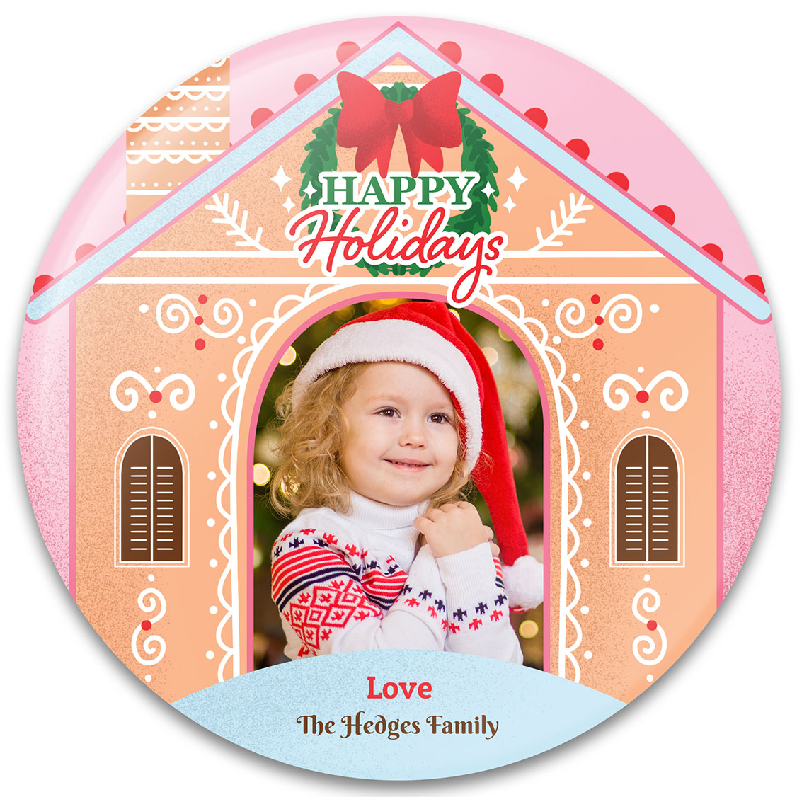 Gingerbread House Christmas Photo Gift Border Design online!