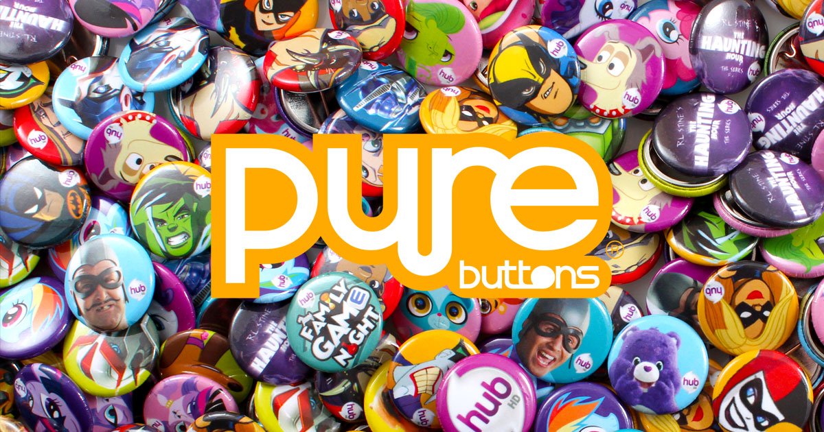 1" Custom Round Buttons Pure Buttons