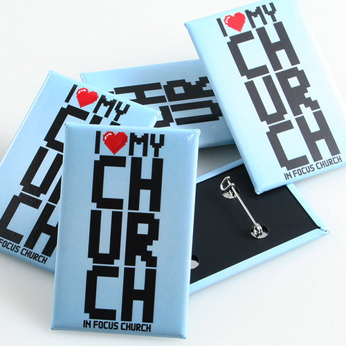 Church / Religious Themed Custom Buttons Sample Photo