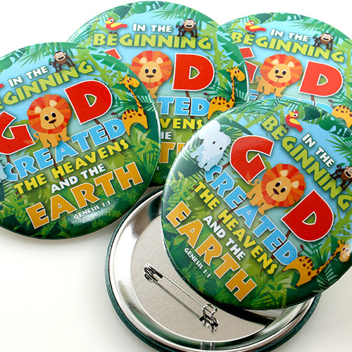 Church / Religious Themed Custom Buttons Sample Photo