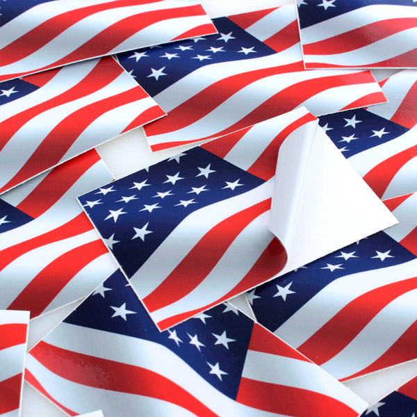 Custom American Flag Stickers