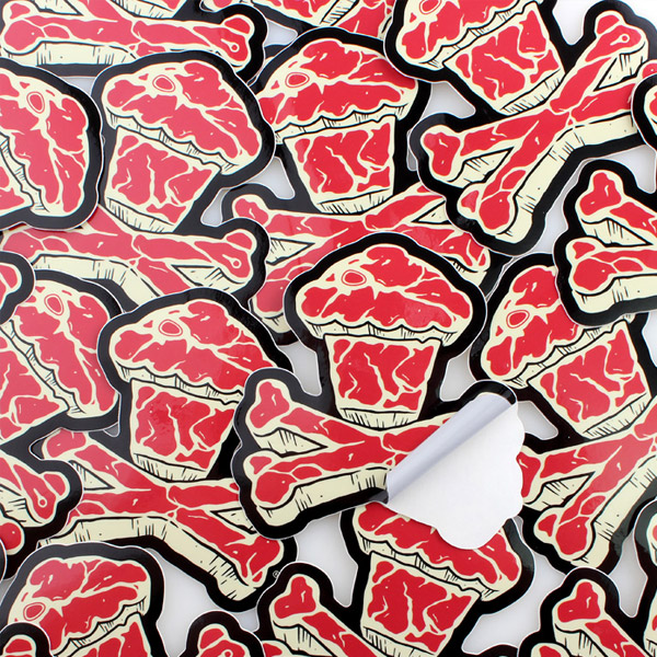 Custom Die Cut Johnny Cupcakes Stickers