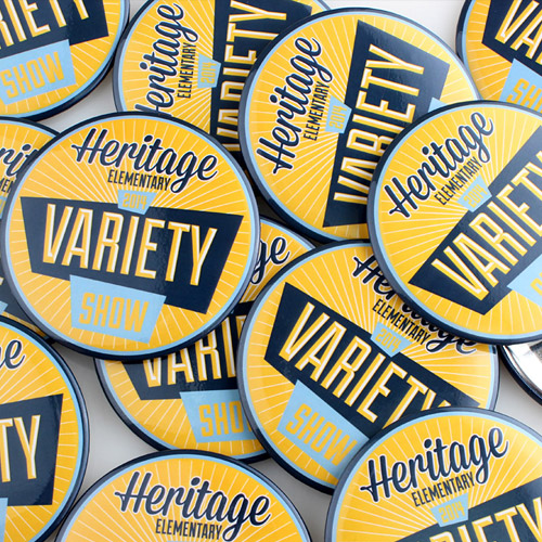 School Fundraiser Custom Buttons Sample Photo