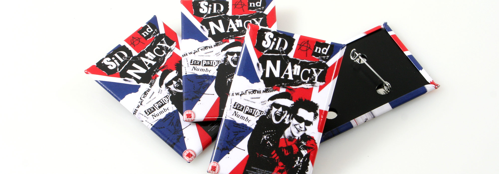 Rectangle Custom Buttons Sid and Nancy