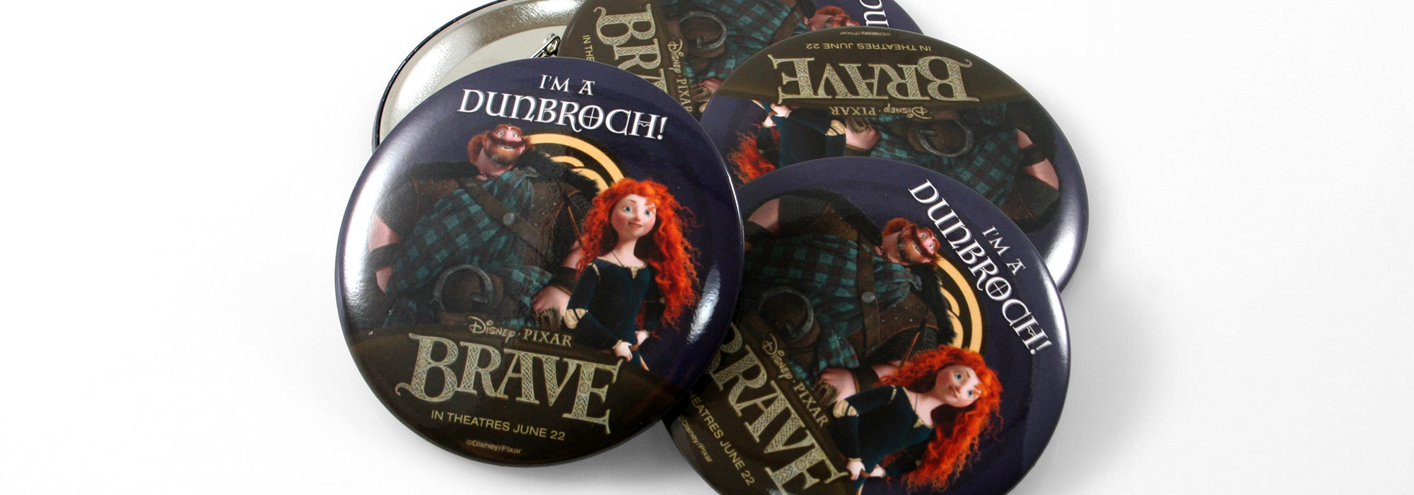 Round Custom Buttons Disney Pixar Brave