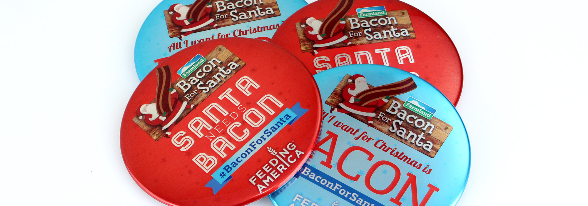Round Custom Buttons Farmland Bacon Metallic Acetate Finish