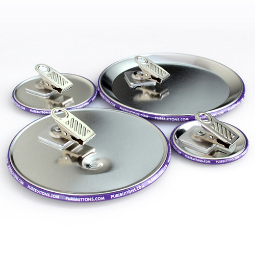 Round Custom Bulldog Clip Buttons Group Photo