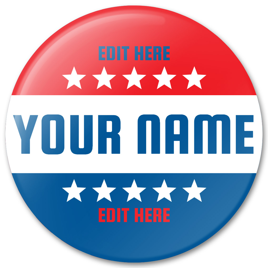 Red White And Blue Campaign Button Design PureButtons