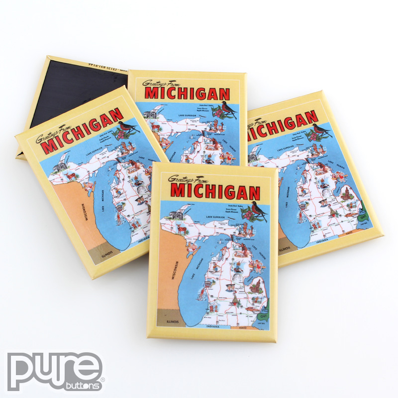 Greetings from Michigan Souvenir Magnets
