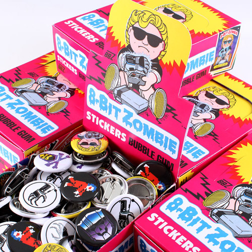 8-Bit Zombie Button Display Boxes