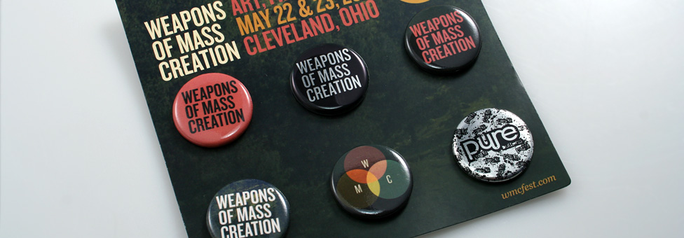 Weapons of Mass Creation Fest - Round Custom button packs