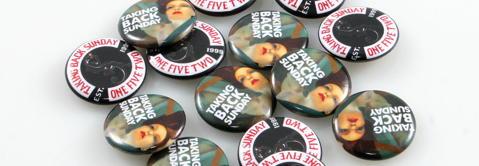 taking back sunday - Round Custom Buttons