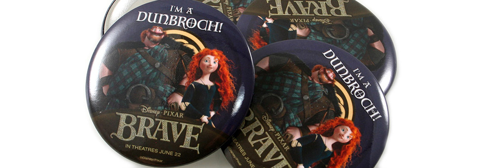 Brave 3 Inch Round Custom Buttons