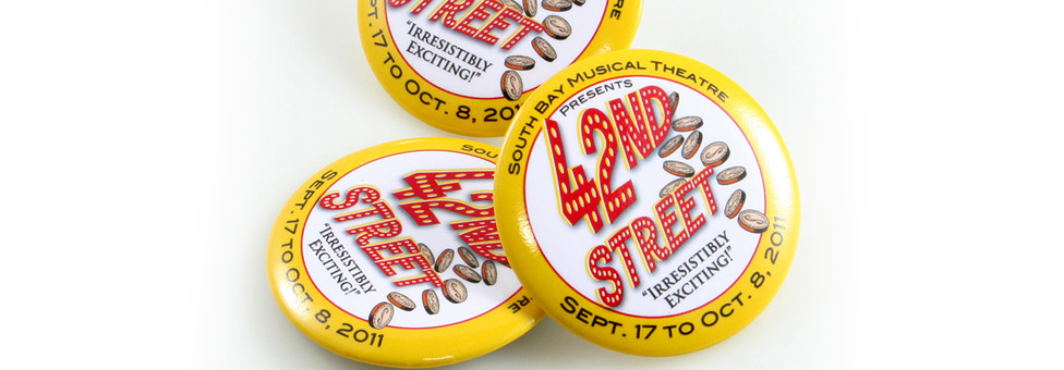42nd Street Musical Custom Buttons