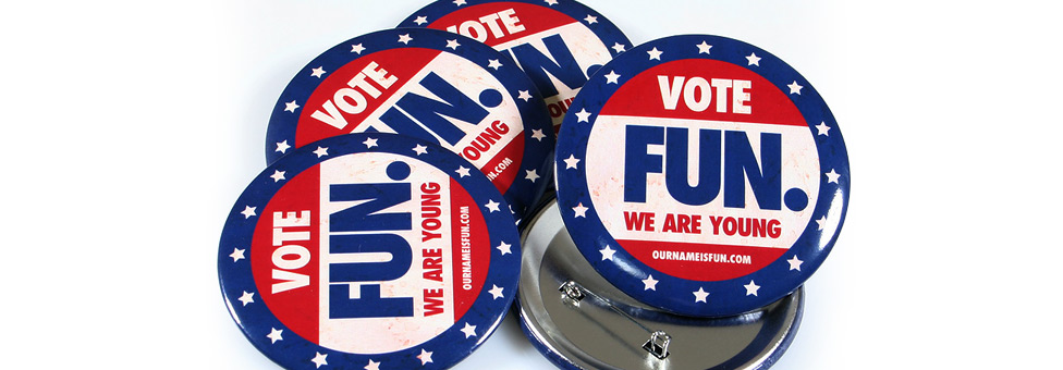 FUN. We Are Young Custom Buttons