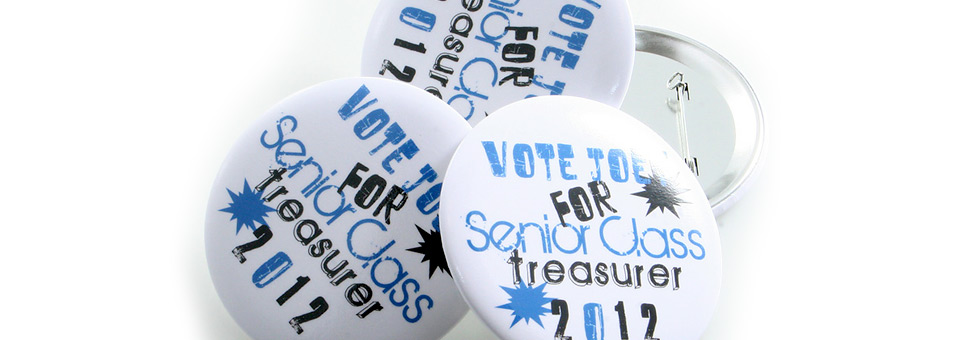 Class Treasurer Campaign Custom Buttons