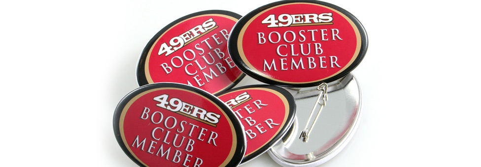 49ers Booster Club Member Custom Buttons