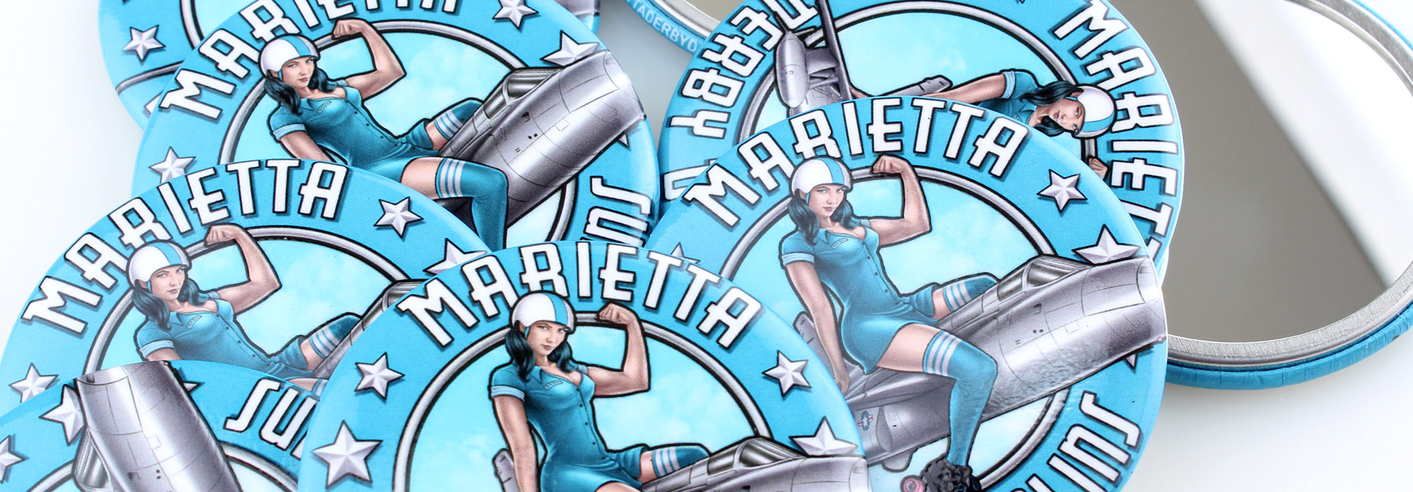 Marietta Derby Darlins - 2.25 Round Custom Pocket Mirrors