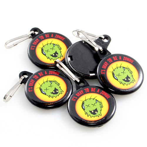 It's Okay to Be a Zombie Custom Zipper Pulls