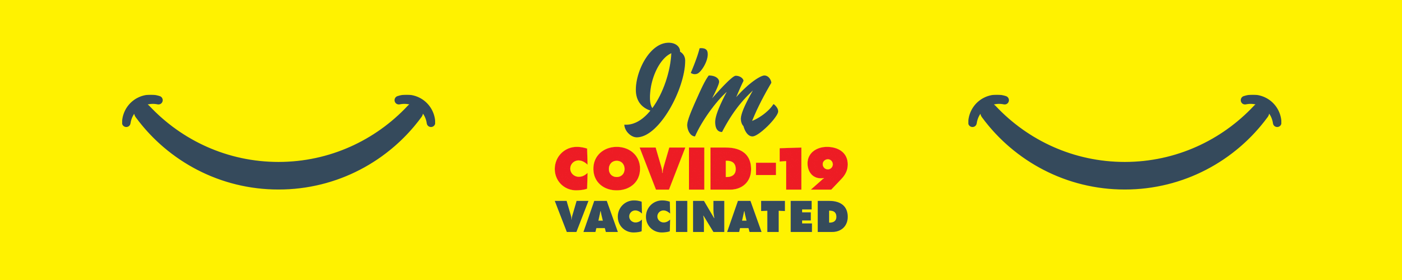 I'm COVID-19 Vaccinated Smiley Button Cover Image