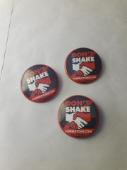 Customer Photo: Don't shake hands button