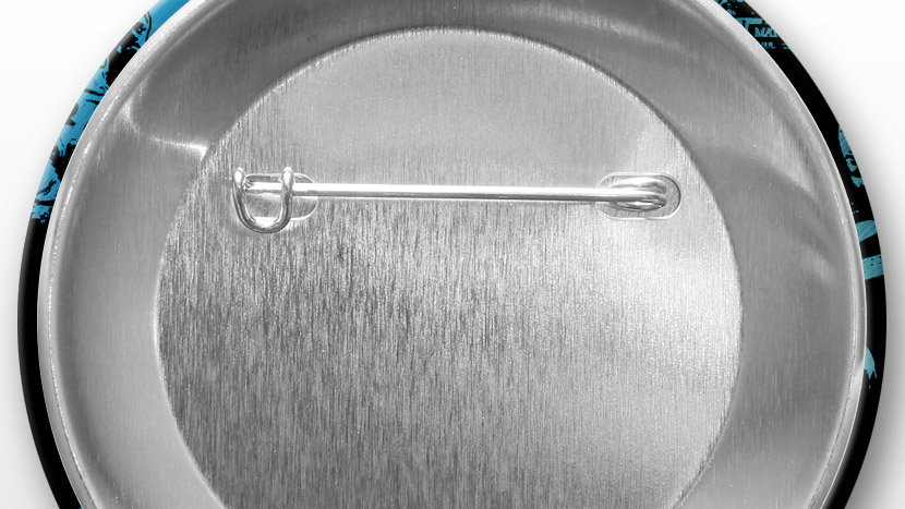 Custom Buttons Feature a Metal Pin Back